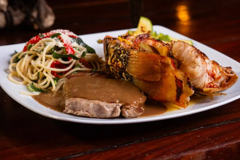 Beef with Lobster on the pirate ship menu