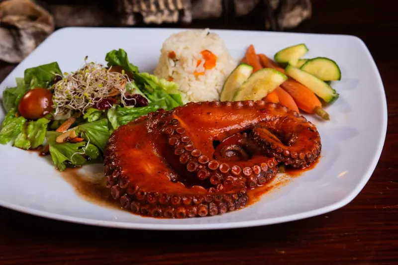 Zarandeado Octopus on the pirate ship menu